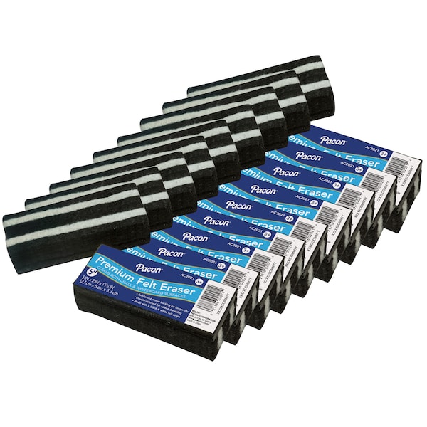 Pacon Premium Multi-Purpose Eraser, Double-Stitched, Reinforced, 5", PK12 AC2021 - main